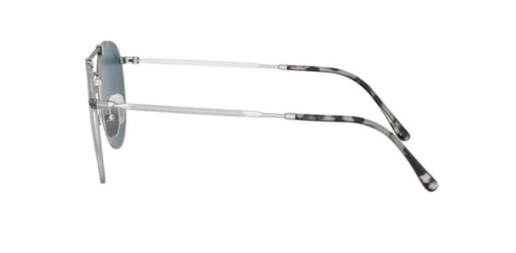 Titanium Round Sunglasses Polarized Blue Mirror Lens