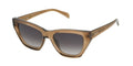 Transparent Cognac Sunglasses 53mm
