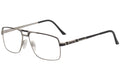 Black Silver Full-Rim Eyeglasses 57mm