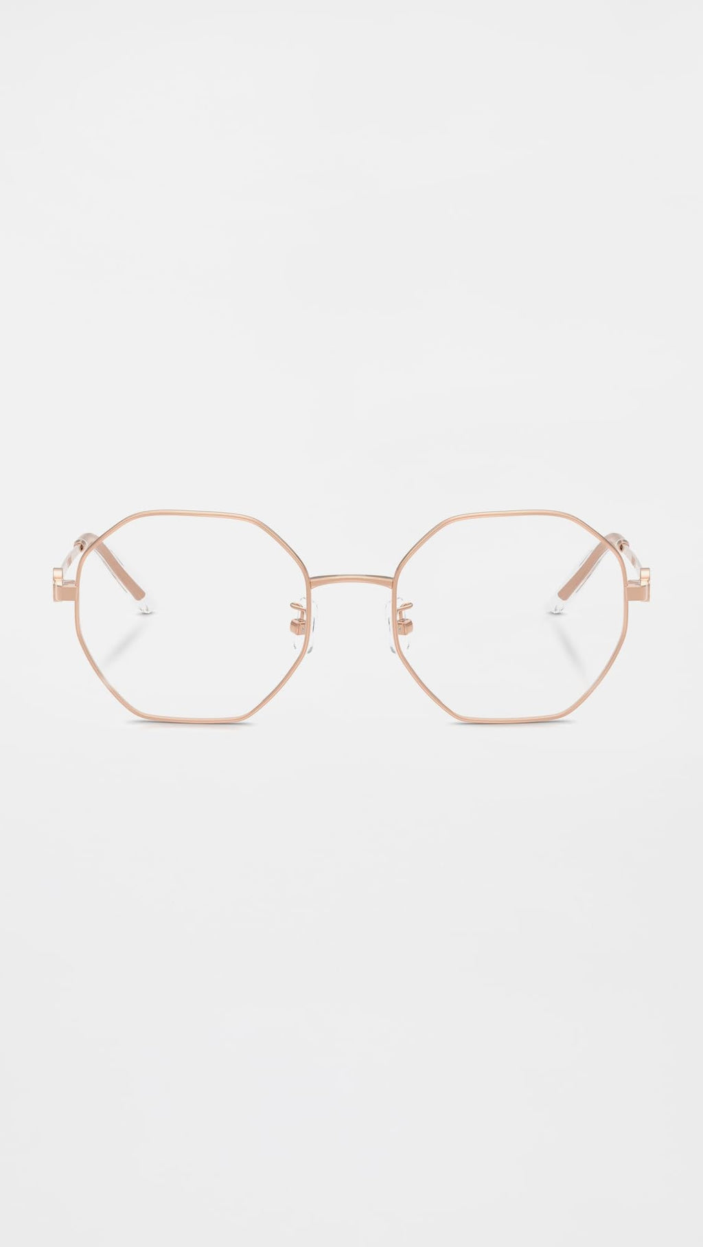 Light Rose Gold Irregular Eyeglasses Frame