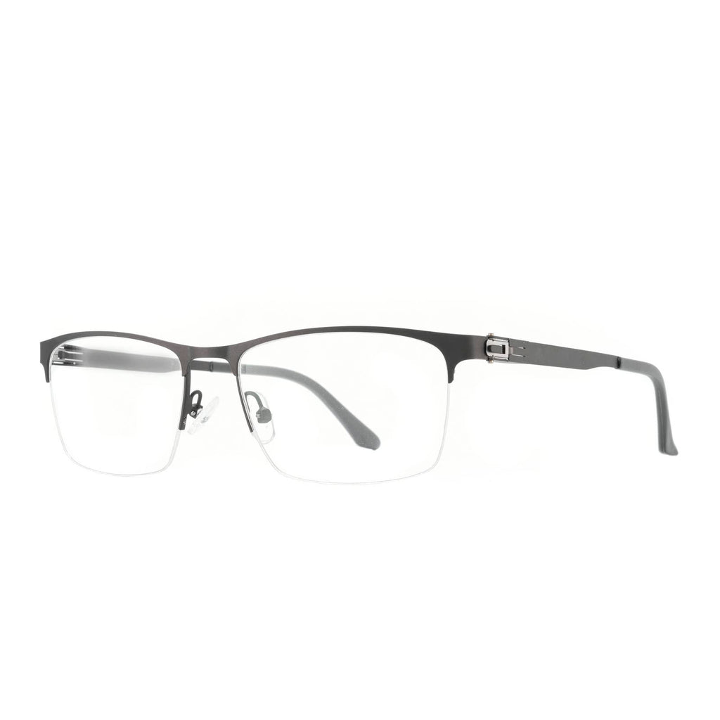Half-Frame Blue Light Blocking Reading Glasses Grey Frame