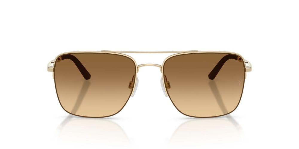Gold Photochromic Amber Aviator Sunglasses 56mm
