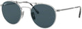 Titanium Round Sunglasses Polarized Blue Mirror Lens