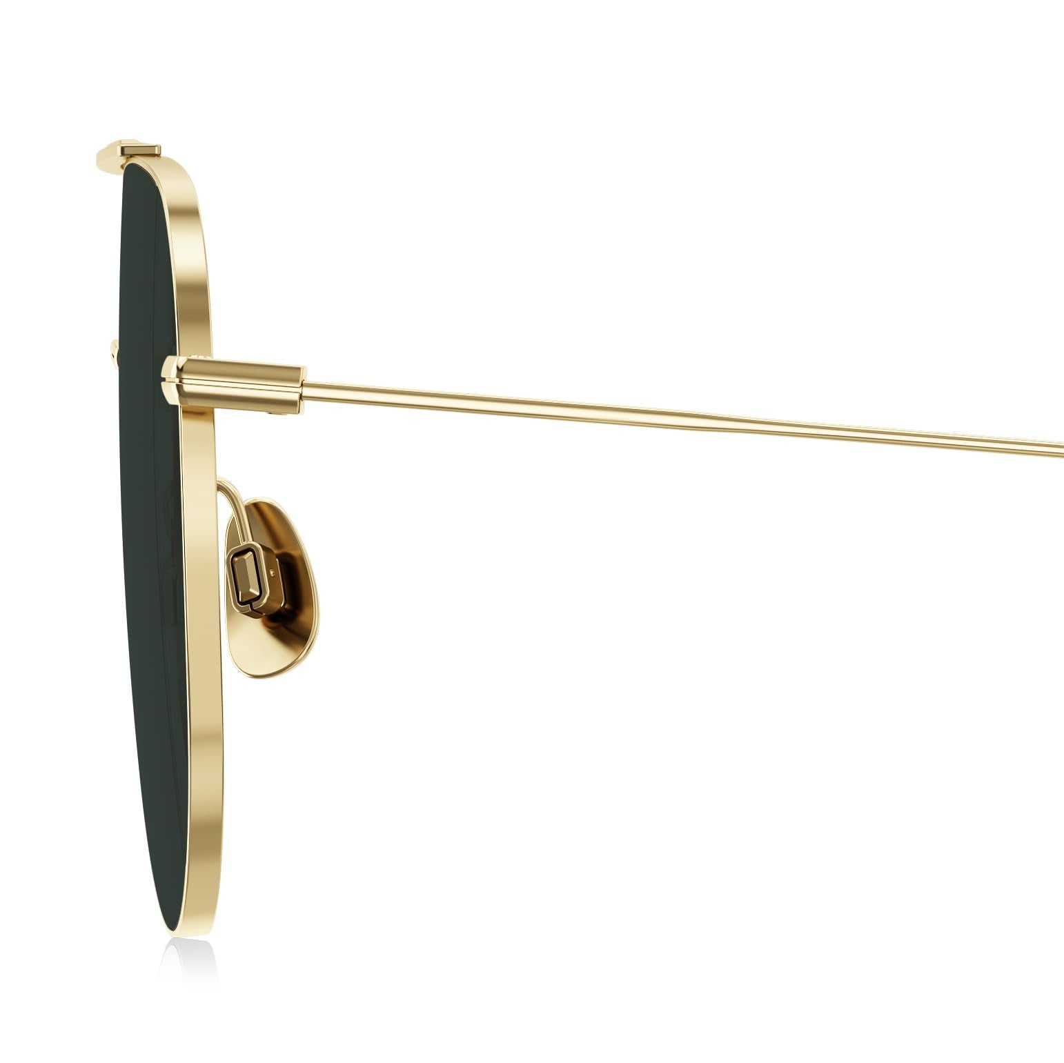 Titanium Aviator Polarized Sunglasses 57mm