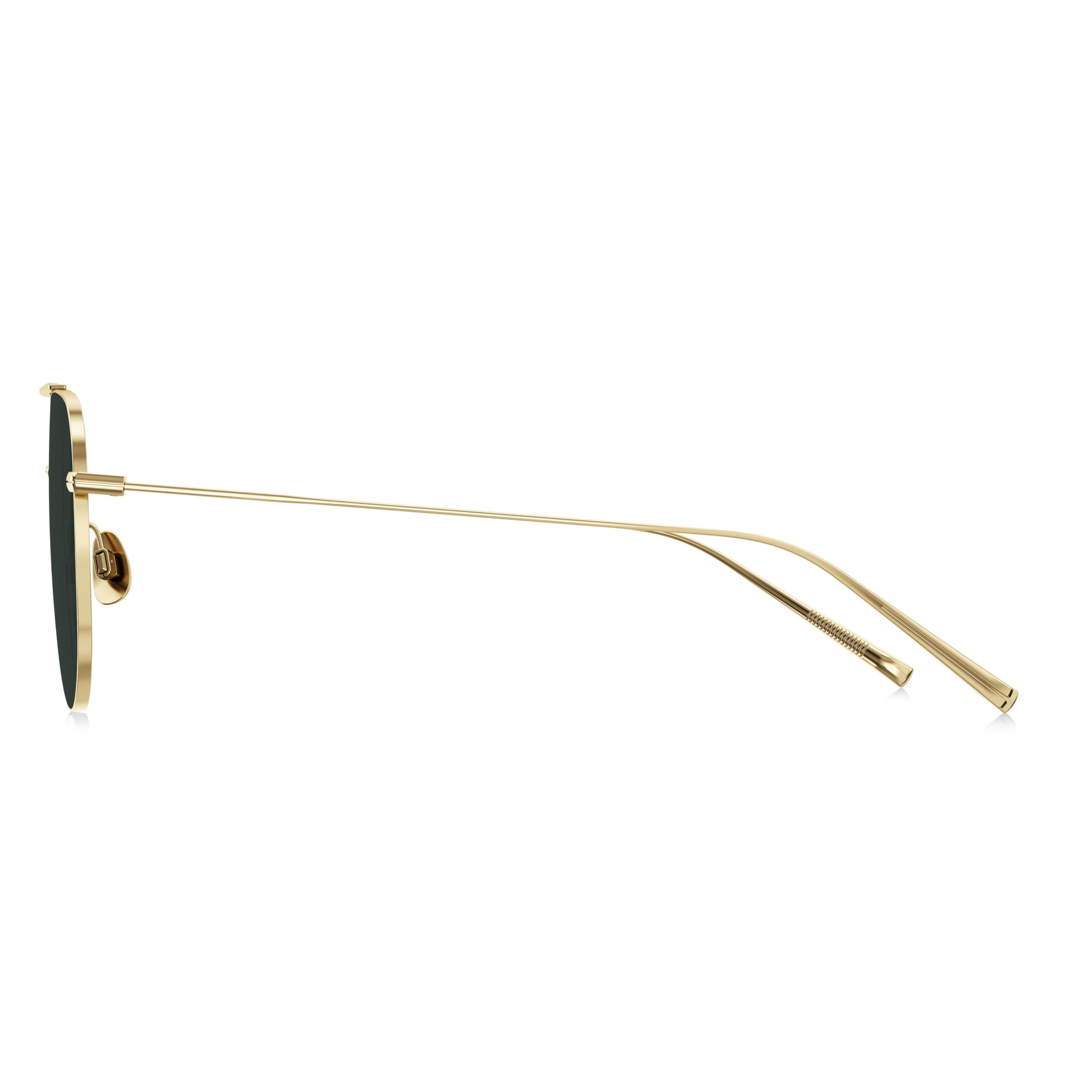 Titanium Aviator Polarized Sunglasses 57mm