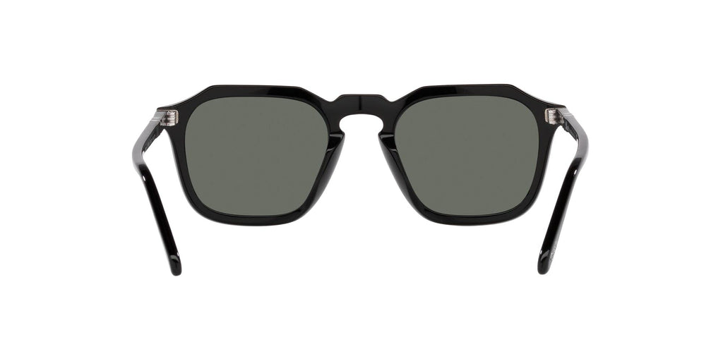 Square Polarized Sunglasses Black Green 50mm