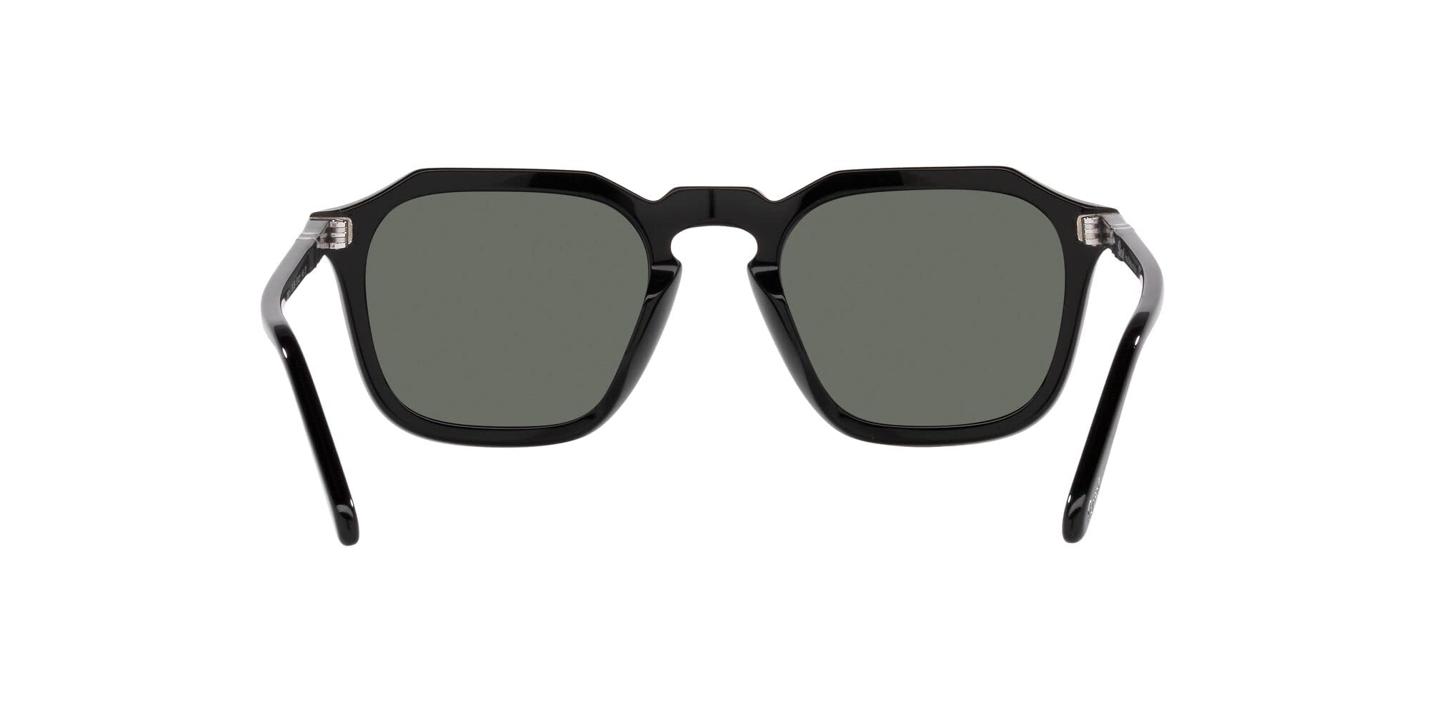 Square Polarized Sunglasses Black Green 50mm