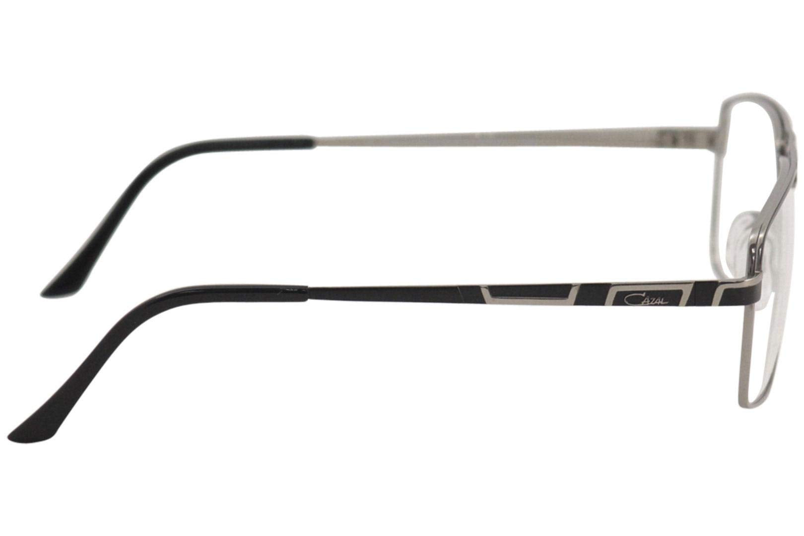 Black Silver Full-Rim Eyeglasses 57mm