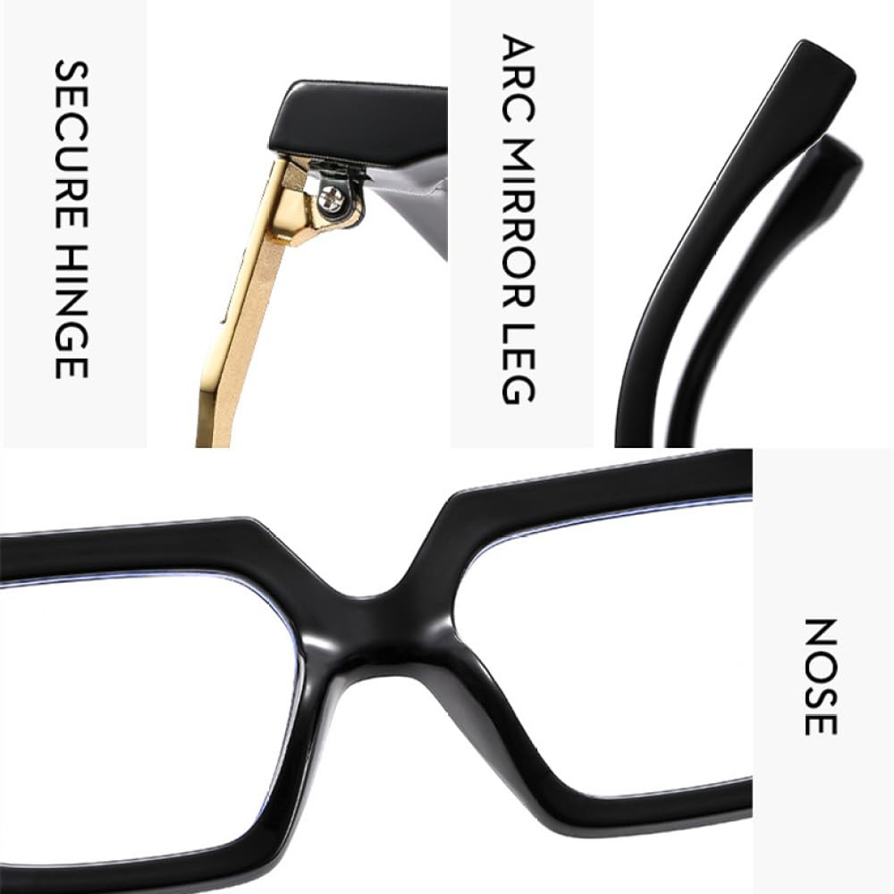 Oversized Square Computer Eyeglasses Frame