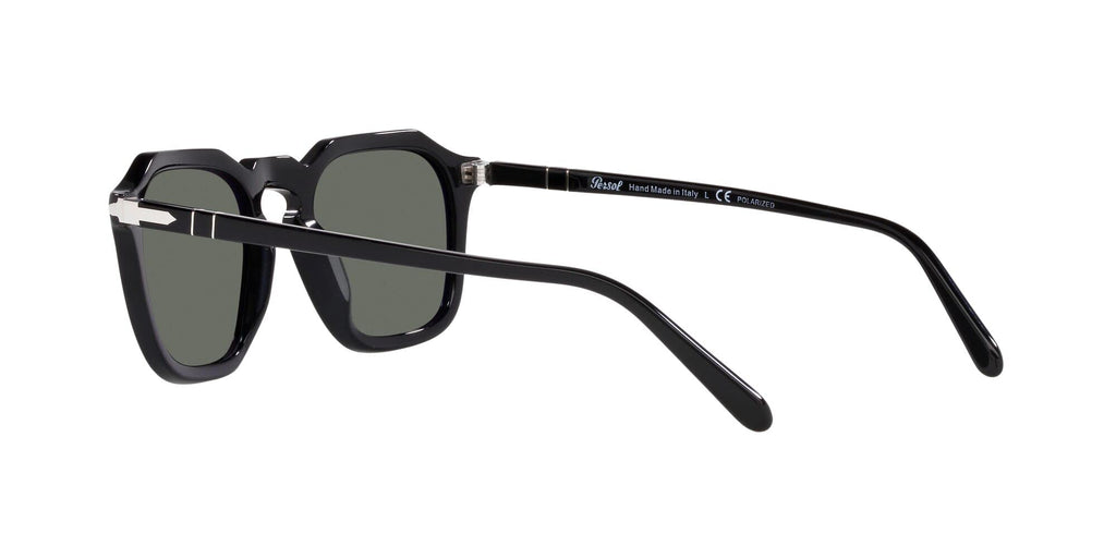 Square Polarized Sunglasses Black Green 50mm