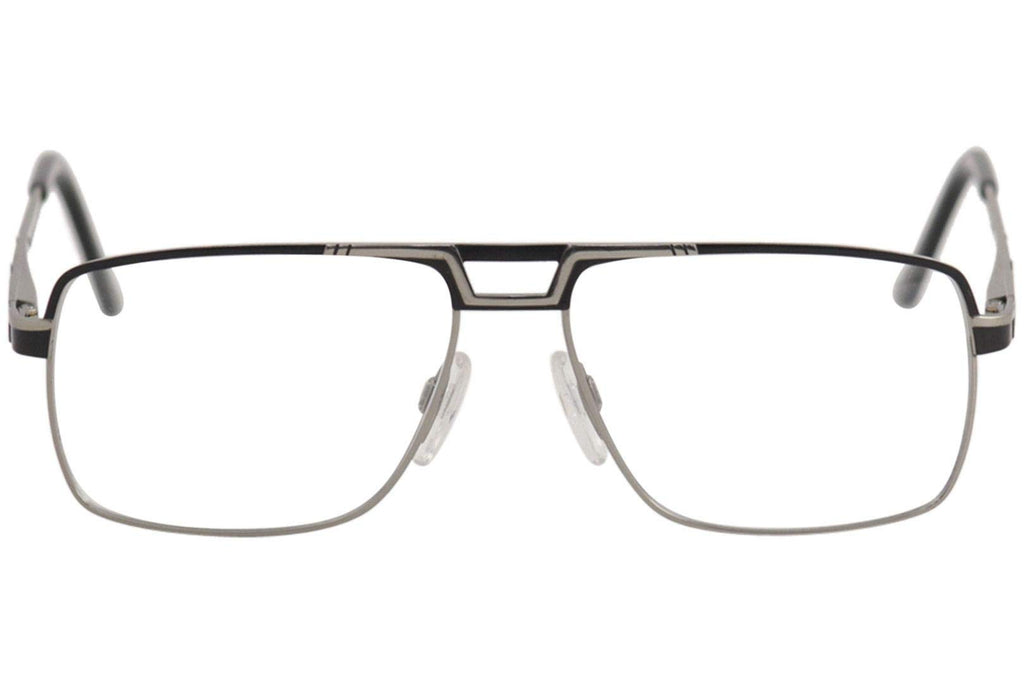 Black Silver Full-Rim Eyeglasses 57mm