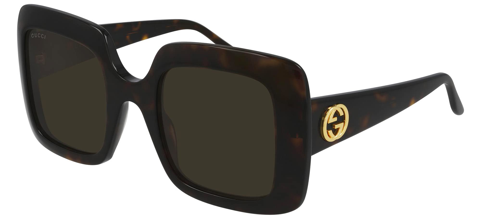Havana Oversized Square Sunglasses