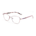 Metal Butterfly Blue Light Blocking Eyeglasses Pink Frame