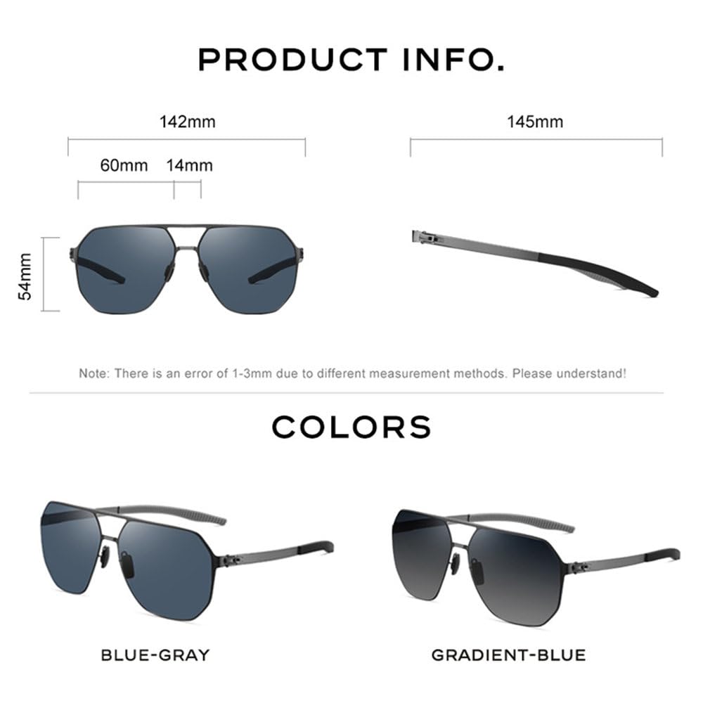 Polarized Driving Sunglasses UV400 Gradient Blue Lens