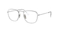 Square Titanium Prescription Eyeglasses Silver 51mm