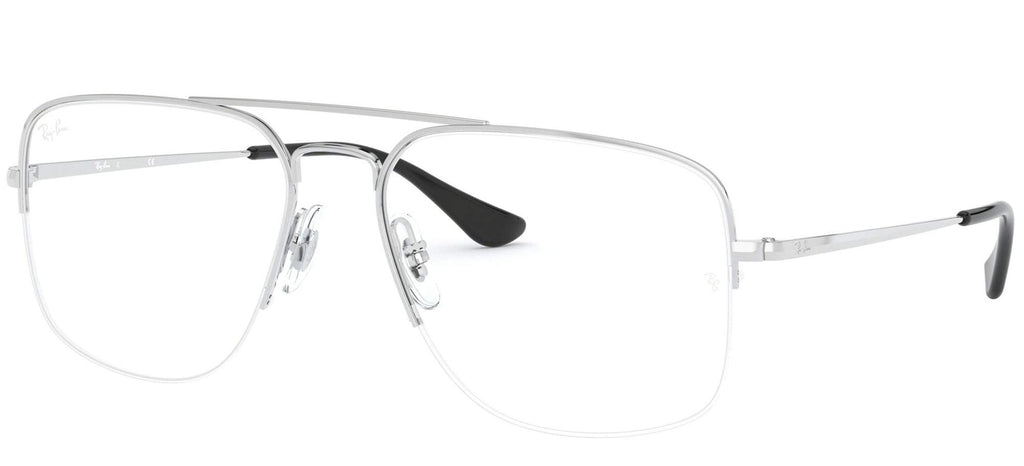 Silver Square Prescription Eyeglasses 56mm