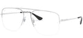Silver Square Prescription Eyeglasses 56mm