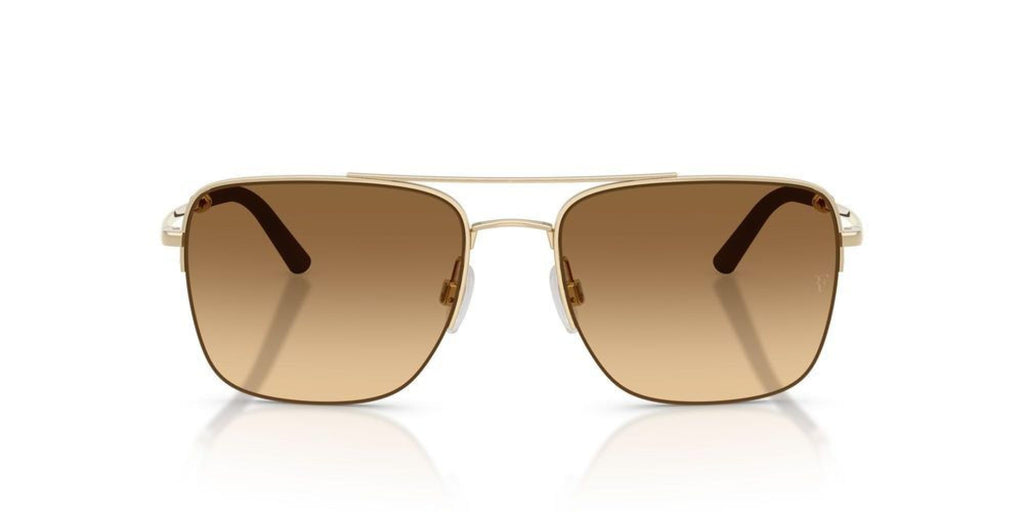 Gold Photochromic Amber Aviator Sunglasses 56mm