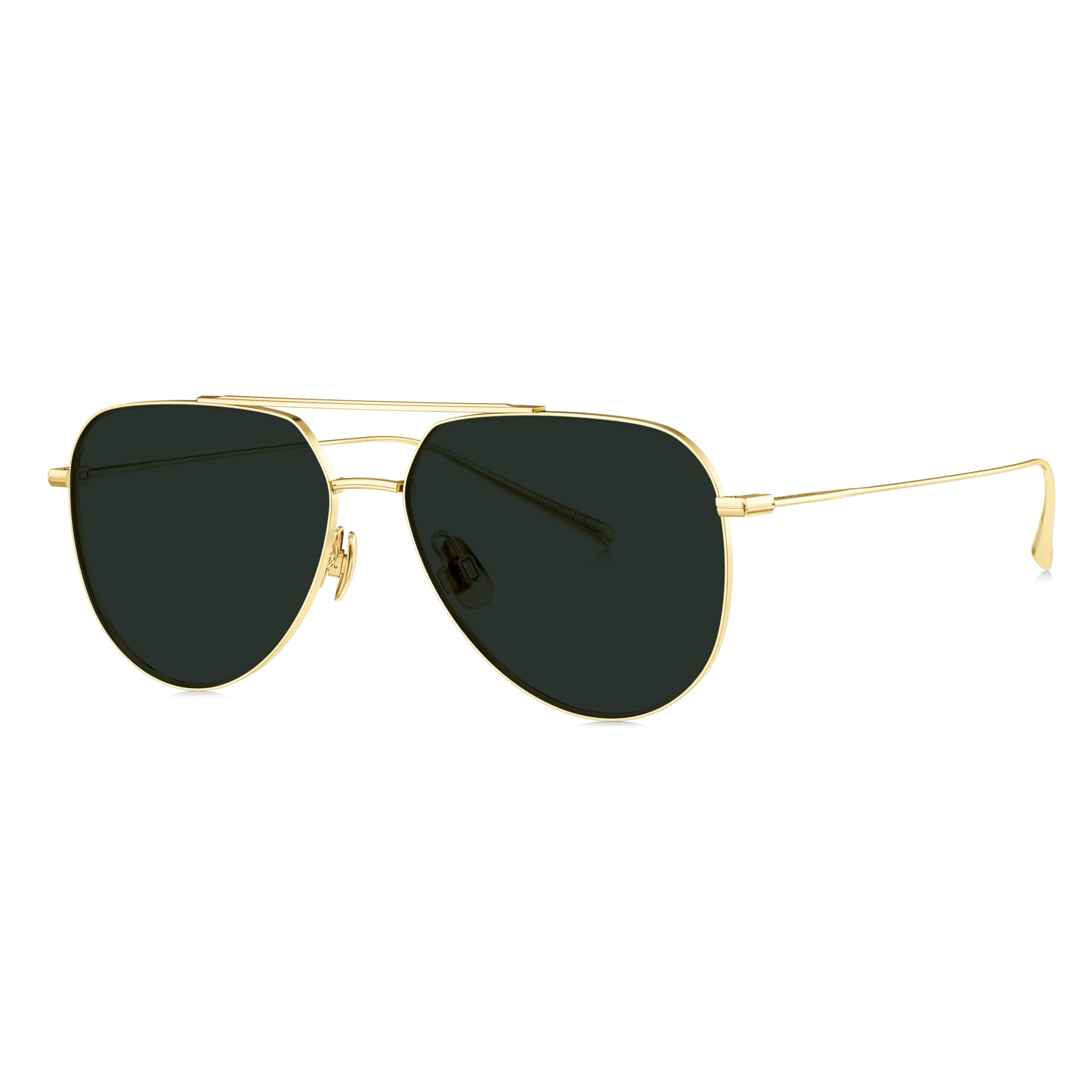 Titanium Aviator Polarized Sunglasses 57mm