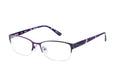 Semi-Rimless Rectangular Metal Eyeglasses Frame