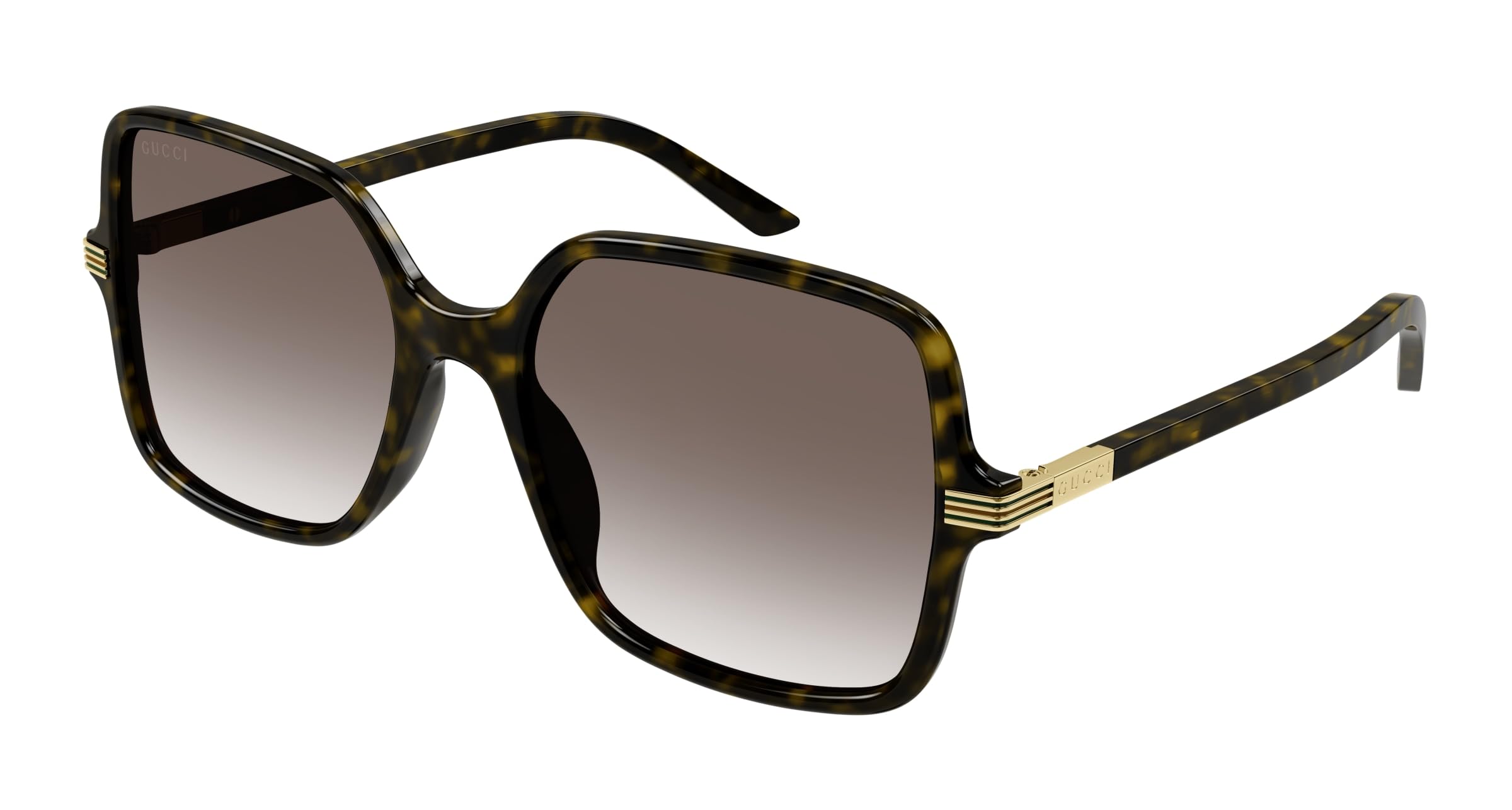 Havana Gold Square Sunglasses