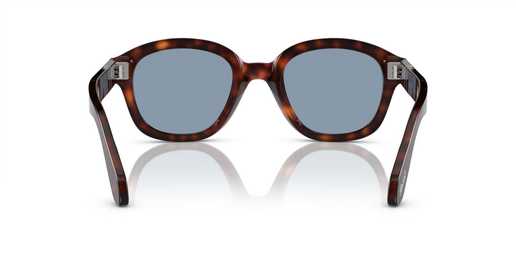 Havana Frame Blue Lens Sunglasses