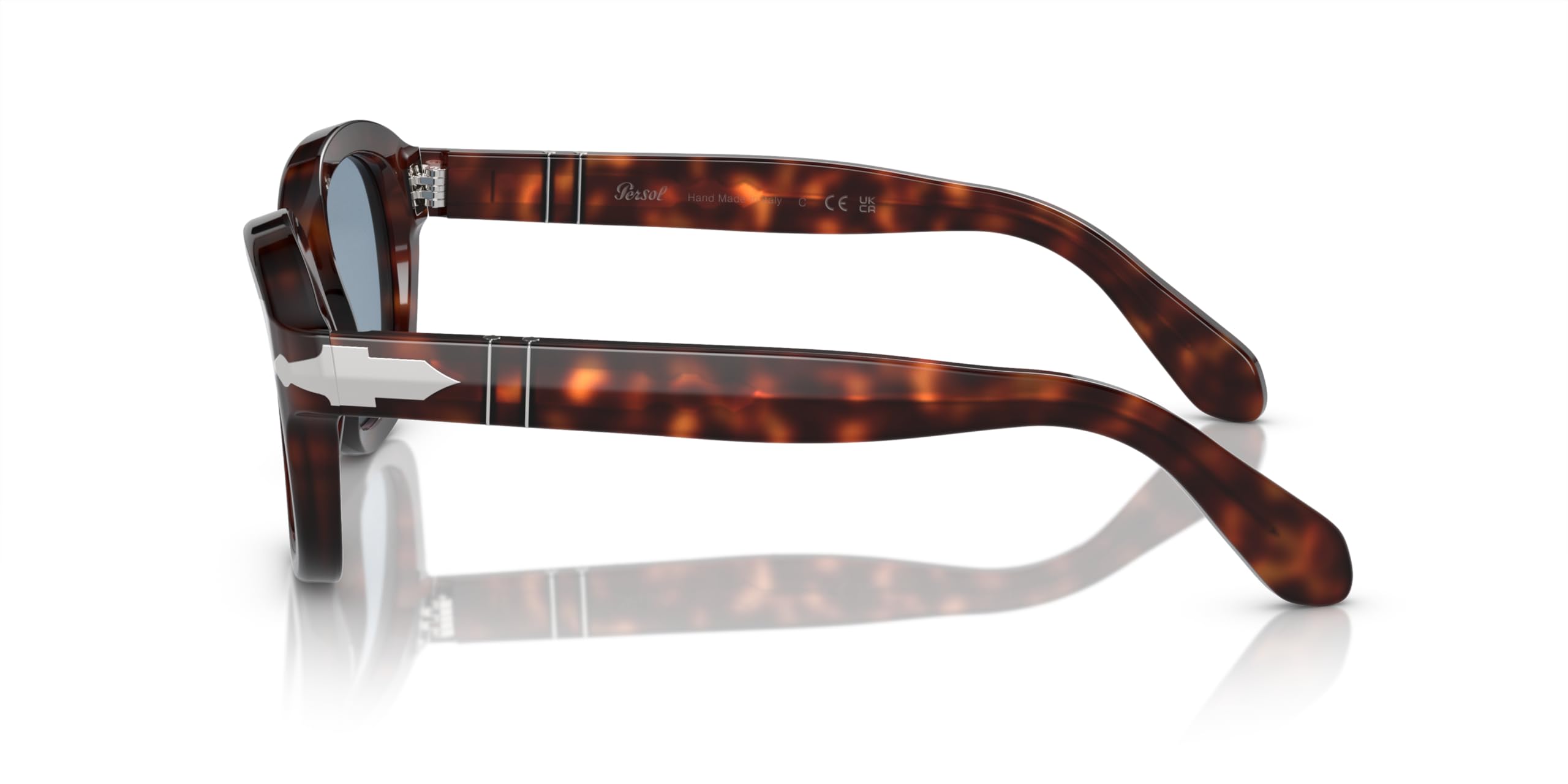 Havana Frame Blue Lens Sunglasses