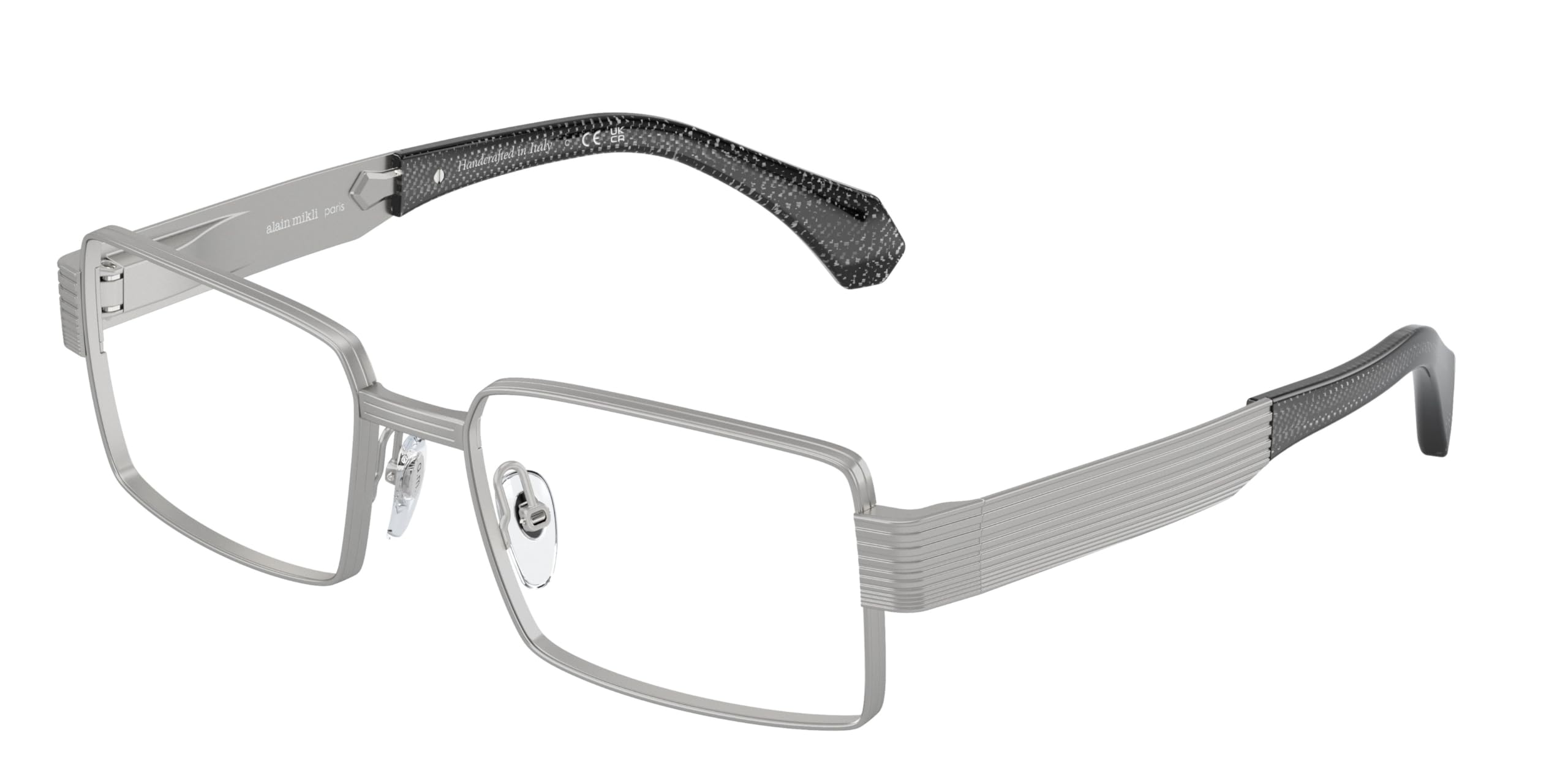 Matte Silver Eyeglasses Frame