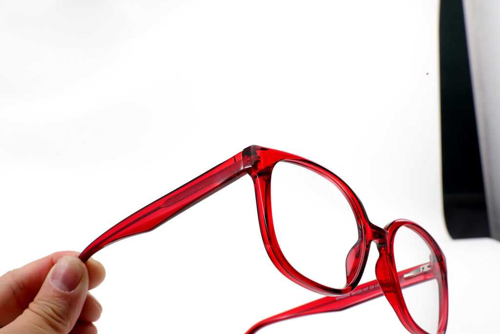 Translucent Oversized Square Eyeglasses Frame Grey
