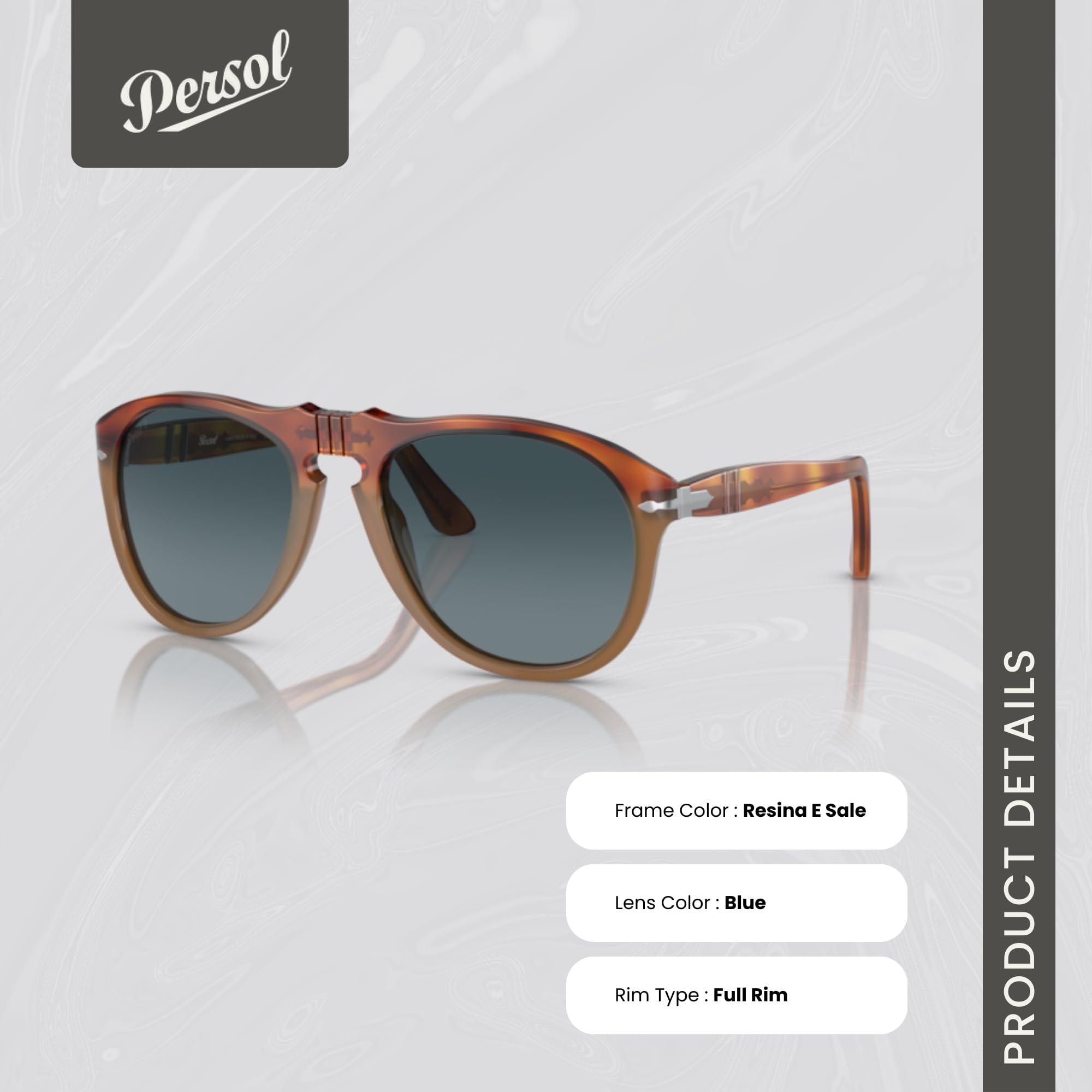 Polarized Gradient Blue Aviator Sunglasses 54mm