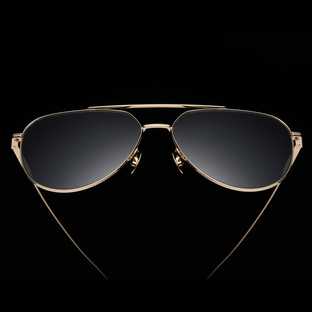 Titanium Aviator Polarized Sunglasses 57mm