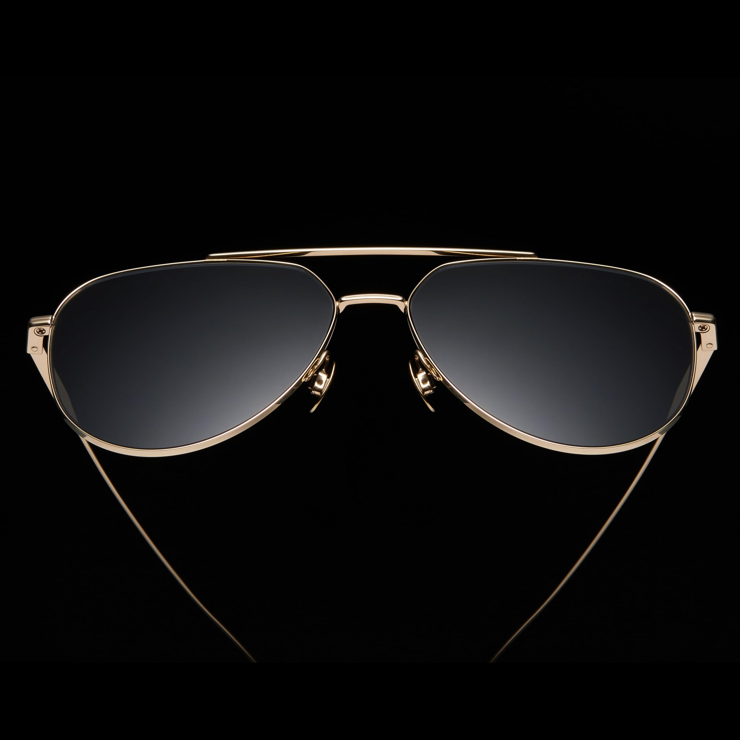 Titanium Aviator Polarized Sunglasses 57mm
