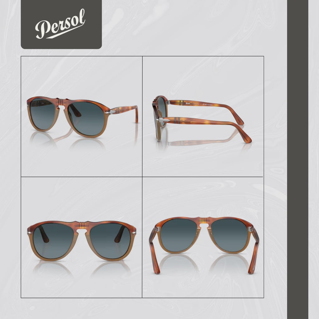 Polarized Gradient Blue Aviator Sunglasses 54mm