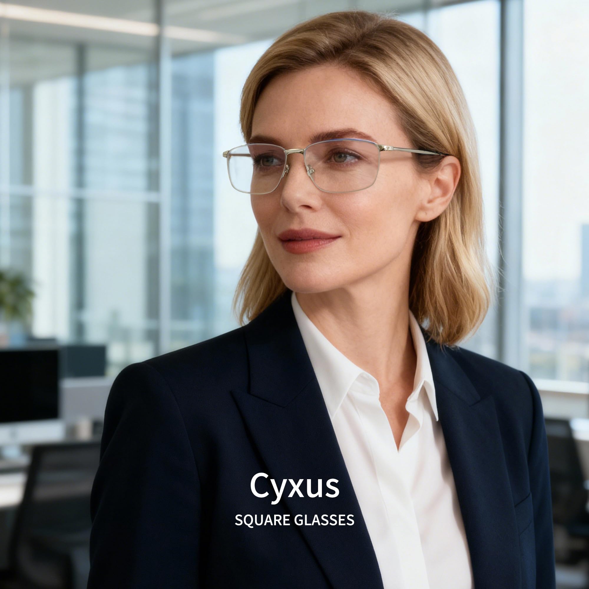 Minimalist Square Blue Light Blocking Glasses