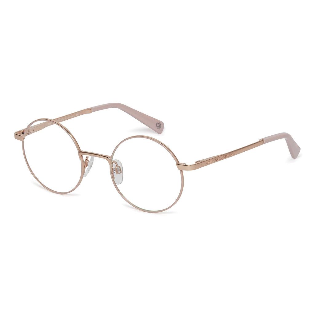 Semi-Rimless Rectangular Metal Eyeglasses Frame